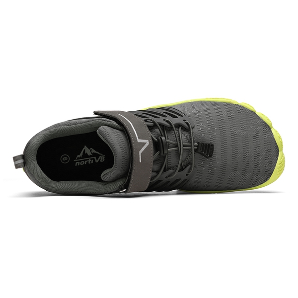 Men's Comfortable Barefoot Aqua Water Shoes - GREY GREEN - 3